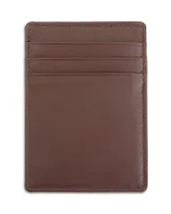 ロイス レディース アクセサリー 財布 レザー ROYCE New York Leather Magnetic Money Clip Wallet Brown ブラウン