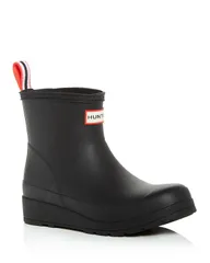ハンター レディース シューズ ブーツ・レインブーツ Hunter Womens Original Short Play Wedge Rain Boots Black Matte ブラック
