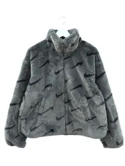 ナイキ NIKE ウィメンズ NSW FX FUR ジャケット AOP ファー ブルゾン L グレー 上着 アウター
