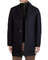 コールハーン メンズ アウター コート Cole Haan Melton Classic Topper Coat Navy ネイビーのサムネイル
