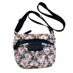 ANNA SUI ショルダーバッグ 花柄 Y2K ミニバッグ 総柄 フラワー ロゴ 軽量 斜め掛け 人気