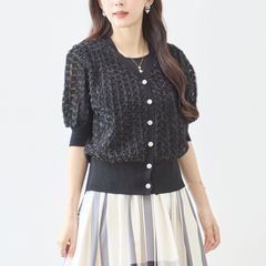 SALENEW Spring [TRUBE] 꽃 모티브 가디건 [N22-322] 여성 여성 의류 옷 상의 겉옷 입체 모티브 세련된 품위 어른 귀여운 예쁜 봄 여름 20 대 30 대 40 대 50 대 60