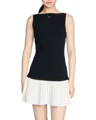 サンドロ レディース トップス ワンピース Sandro Two Tone Short Dress Black ブラックのサムネイル