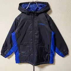 【良品】 adidas アディダス 刺繍ロゴ 中綿ジャケット キッズ 120