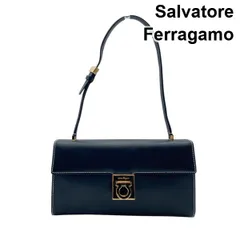 ● サルヴァトーレフェラガモ Salvatore Ferragamo ワンショルダーバッグ ガンチーニ オールドフェラガモ 黒 レザー レディース 6D150