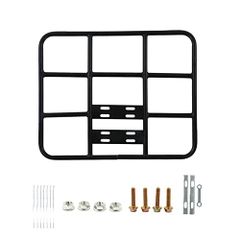 KIMISS バイク キャリア, 80kg 積載対応シームレス鋼管製 モーターサイクル・電動自転車のために フードデリバリーボックスラック(?型2 53/43)wb