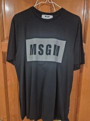 MSGM ブラック ロゴ 半袖 Tシャツ L