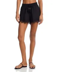 レイミー ブルック レディース ボトムス ハーフパンツ・ショーツ レーストリム ショートパンツ レース Ramy Brook Diane Lace Trim Shorts Black ブラック