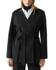 セオリー レディース アウター ジャケット・ブルゾン ウール Theory Wool Cashmere Wrap Jacket Black ブラック