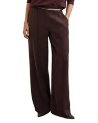 レイス レディース ボトムス カジュアルパンツ ワイドレッグ REISSonnie Wide Leg Pants Burgundy バーガンディ