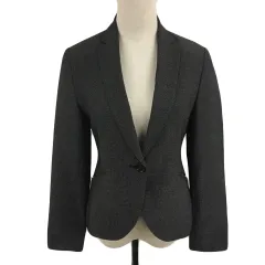 キース KEITH ジャケット テーラード シングル 総柄 ウール 長袖 38 黒 グレー ブラック