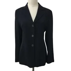 23区 オンワード樫山 ジャケット テーラード シングル 無地 背抜き 長袖 38 黒 ブラック