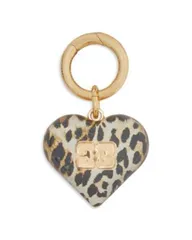ガニー レディース バッグ GANNI Leopard Bou Heart Charm Leopard アニマル