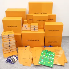 ITIJQANWBG4U LOUIS VUITTON ルイヴィトン BOX 空き箱 ショッパー 紙袋 リボン オレンジ ブランド箱 まとめ 紙袋27枚 箱27個