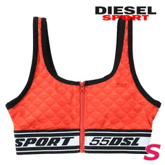 新品・未使用 ディーゼルスポーツ DIESEL SPORT [Sサイズ] スポーツブラ 下着 レディース 55DSL ロゴゴム フロントジップ AWB-MOTIONNE-WT08