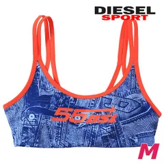新品・未使用 ディーゼルスポーツ DIESEL SPORT [Mサイズ] スポーツブラ 下着 レディース 55DSL デニム風デジタルプリント ダブルショルダー AWB-TWEESTY-WT21のサムネイル