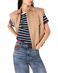 マージュ レディース アウター ジャケット・ブルゾン ノースリーブ Maje Sleeveless Jacket Beige ベージュ