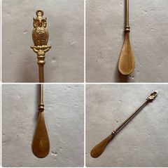 フクロウ 靴べら 真鍮 アンティーク 美術品