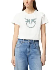 ピンコ レディース トップス Tシャツ PINKO Quentin Tee Snowhite ホワイトのサムネイル