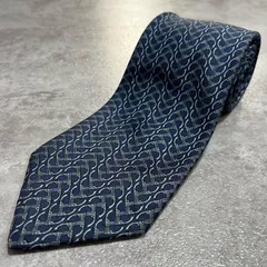 【HERMES】エルメス ベルト柄ネクタイ 馬具モチーフ シルク100% メンズ フランス製 ネイビー 紺色 小紋柄 ビジネスネクタイ ブランドネクタイ フォーマルネクタイ ベルトデザイン