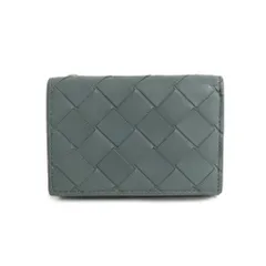 【名古屋】ボッテガヴェネタ 三つ折り ウォレット 690595 イントレチャート グレー系 財布 レザー SV金具 L字ファスナー