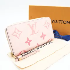 ★3日以内返品可★ 極美品 LOUIS VUITTON ルイ・ヴィトン モノグラムアンプラント バイ ザ プール ジッピーウォレット ブトンドローズ M80403 長財布 ピンク カーフレザー レディース