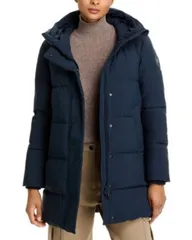 セイブ ザ ダック レディース アウター コート Save The Duck Bethany Puffer Coat Blue Black ブラック