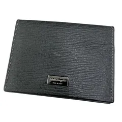180054 現状品 Salvatore Ferragamo サルヴァトーレフェラガモ カードケース　名刺入れ　レザー　ブラック