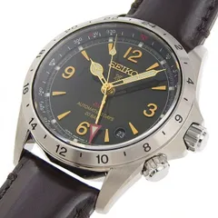 SEIKO セイコー プロスペックス Alpinist メカニカル GMT セイコーグローバルブランドコアショップ専用モデル SBEJ005 6R54-00B0 グリーン文字盤 SS レザー 87.8g 腕時計 自動巻き メンズ 241001030505 ★のサムネイル
