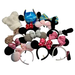 170071 Disney ディズニー 現状品 ファンキャップ カチューシャ ミッキー ミニー 101匹わんちゃん 13点まとめ売り