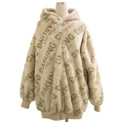 ダーリッチ Darich オブリーク ファー ジップアップ パーカー もこもこ ベージュ系 F