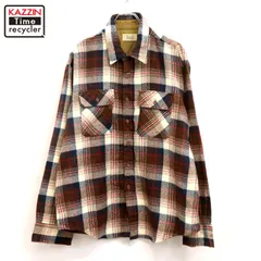90s vintage Sears チェック柄 襟芯 長袖シャツ メンズ 表記XLサイズ