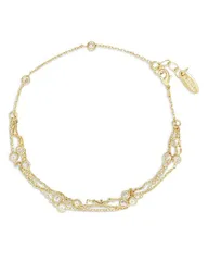 エティカ レディース アクセサリー ブレスレット・バングル・アンクレット アンクル Ettika Fine Details Cubic Zirconia Triple Row Ankle Bracelのサムネイル