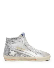 ゴールデングース レディース シューズ サンダル スニーカー Golden Goose Womens Slide Glitter High Top Sneakers Silver Ice Whiteのサムネイル