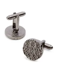 リンクアップ メンズ アクセサリー カフスボタン LINK UP Chainlink Round Cufflinks Gunmetal ガンメタル