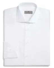 カナーリ メンズ トップス シャツ レギュラーフィット Canali Solid Regular Fit Dress Shirt White ホワイトのサムネイル