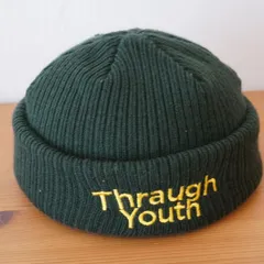 WEGO　メンズ・レディース　緑色　ニット帽　サイズ５６cm〜５８cm　キャップ　帽子　Thraugh Youth　[[2.2.]]