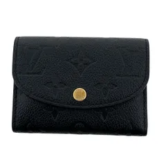 LOUIS VUITTON ルイ・ヴィトン ポルトモネ ロザリ モノグラム アンプラント 二つ折り財布 M81455 レディース モノグラムアンプラント ブラック ゴールド金具 中古
