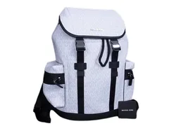 MICHAEL KORS マイケルコース リュックサック COOPER ポケット ホワイト ブラック PVC ユニセックス MK柄 新品未使用展示品