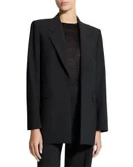 セオリー レディース アウター ジャケット・ブルゾン ウール ブレザー Theory Wool Blend Relaxed Slash Blazer Black ブラック