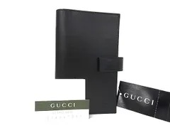 ■極美品■ GUCCI グッチ レザー 手帳カバー スケジュール帳 アドレス帳 ブラック系 BT2292