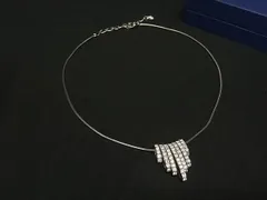 ■極美品■ SWAROVSKI スワロフスキー ラインストーン  ネックレス アクセサリー レディース シルバー系 FW1564