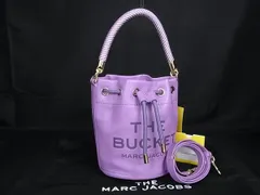 ■極美品■ MARC JACOBS マークジェイコブス ザ バケットバッグ レザー 巾着型 2WAY ハンドバッグ ショルダー パープル系 FT7562