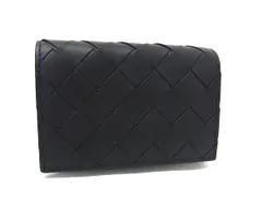 ■新品■未使用■ BOTTEGA VENETA ボッテガヴェネタ イントレチャート レザー カードケース カード入れ 名刺入れ ブラック系 FR9950のサムネイル