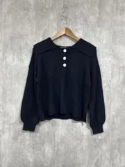 JILL STUART ジルスチュアート プルオーバー ウール100％ ニット セーター sizeFR/濃紺 ◆■ レディース
