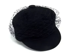 ■美品■ ChristianDior クリスチャンディオール コットン100％ キャスケット 帽子 表記サイズ 57 レディース ブラック系 FT8243