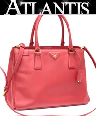 プラダ PRADA 2WAY トートバッグ ミディアム サフィアーノレザー 赤 【72279】