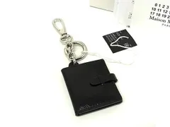 ■新品■未使用■ Maison Margiela メゾン マルジェラ 4ステッチ レザー キーホルダー キーリング チャーム ブラック系 FT9394