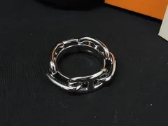■極美品■ HERMES エルメス シェーヌダンクル ルカデ レガート スカーフリング スカーフ留め アクセサリー シルバー系 FT9112