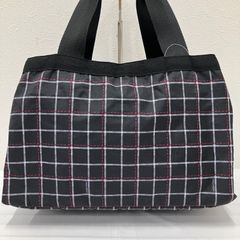 775 LeSportsac レスポートサック モリー トートバッグ ハンドバッグ ブラック 黒 レディース チェック柄 シンプル カジュアル 軽量